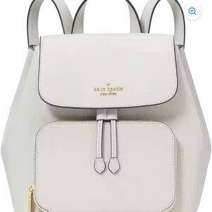 Kate Spade Light Grey Backpack with Gold-Tone Hardware, NWT